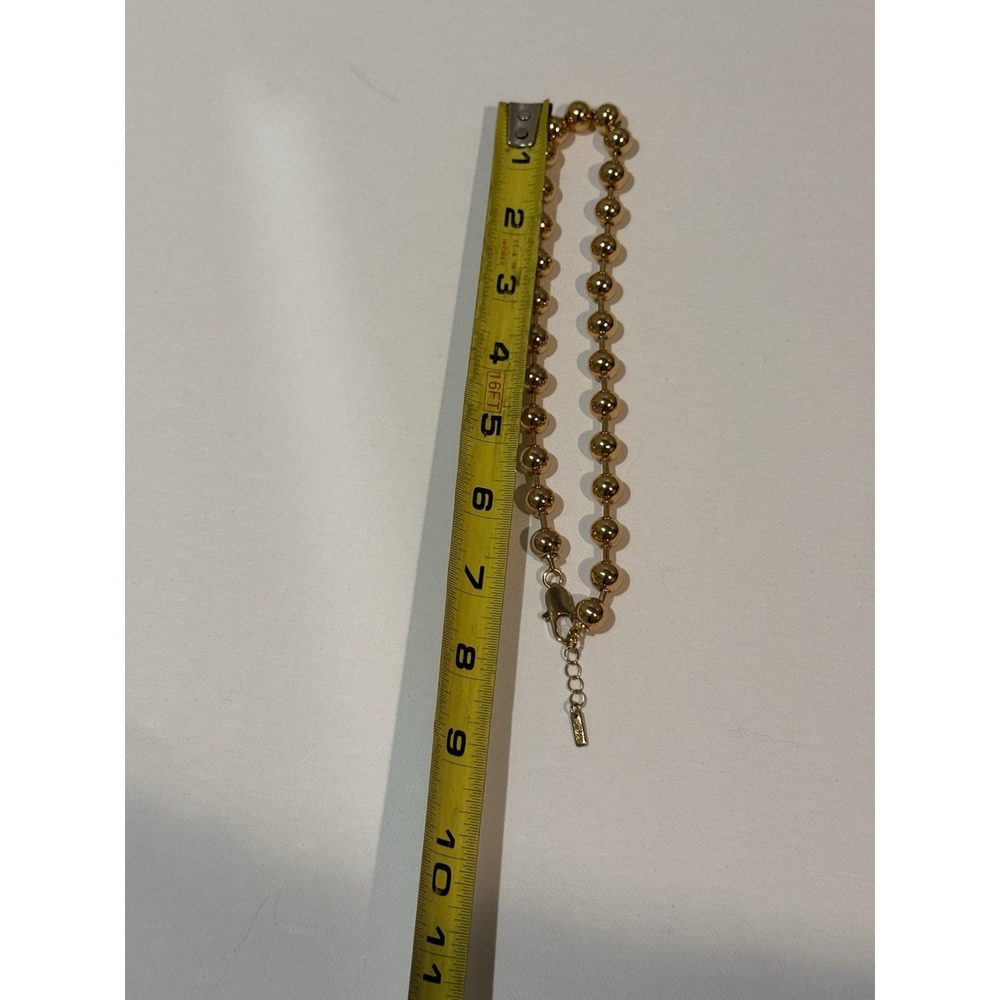 ZARA chunky gold Tone ball chain choker, large spherical beads lobster clasp - Picture 5 of 5